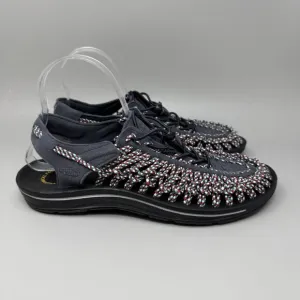 Keen Uneek Bungee Cord Sandals Men's Navy  Slip On Shoes Slides Size 9